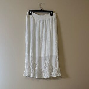 Apt. 9 White Ruffled Midi Skirt for Resort Wear
